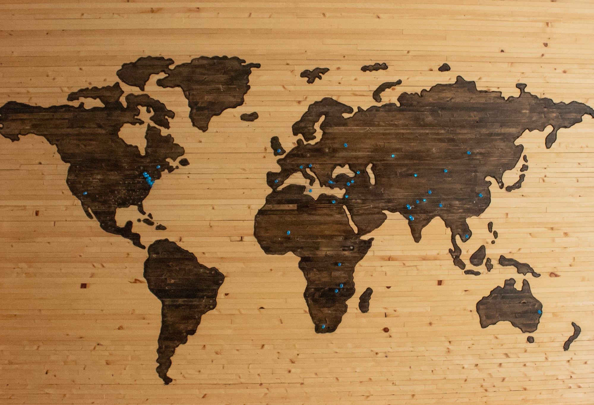 World map showing DSPWorks global presence